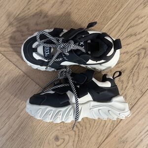 Stylish Black and White Kids Sneakers